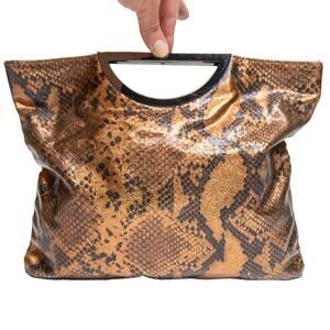 Women's Evening Clutch STYLE & CO Faux Snake Skin Roomy Ladies Handbag